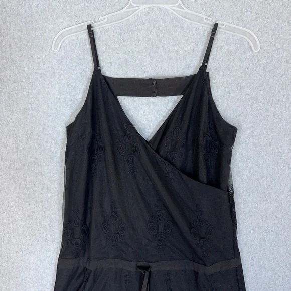 Chaser Romper Black Lace Size Small Spaghetti Straps Adjustable Cinch Waist NWT - Picture 5 of 16